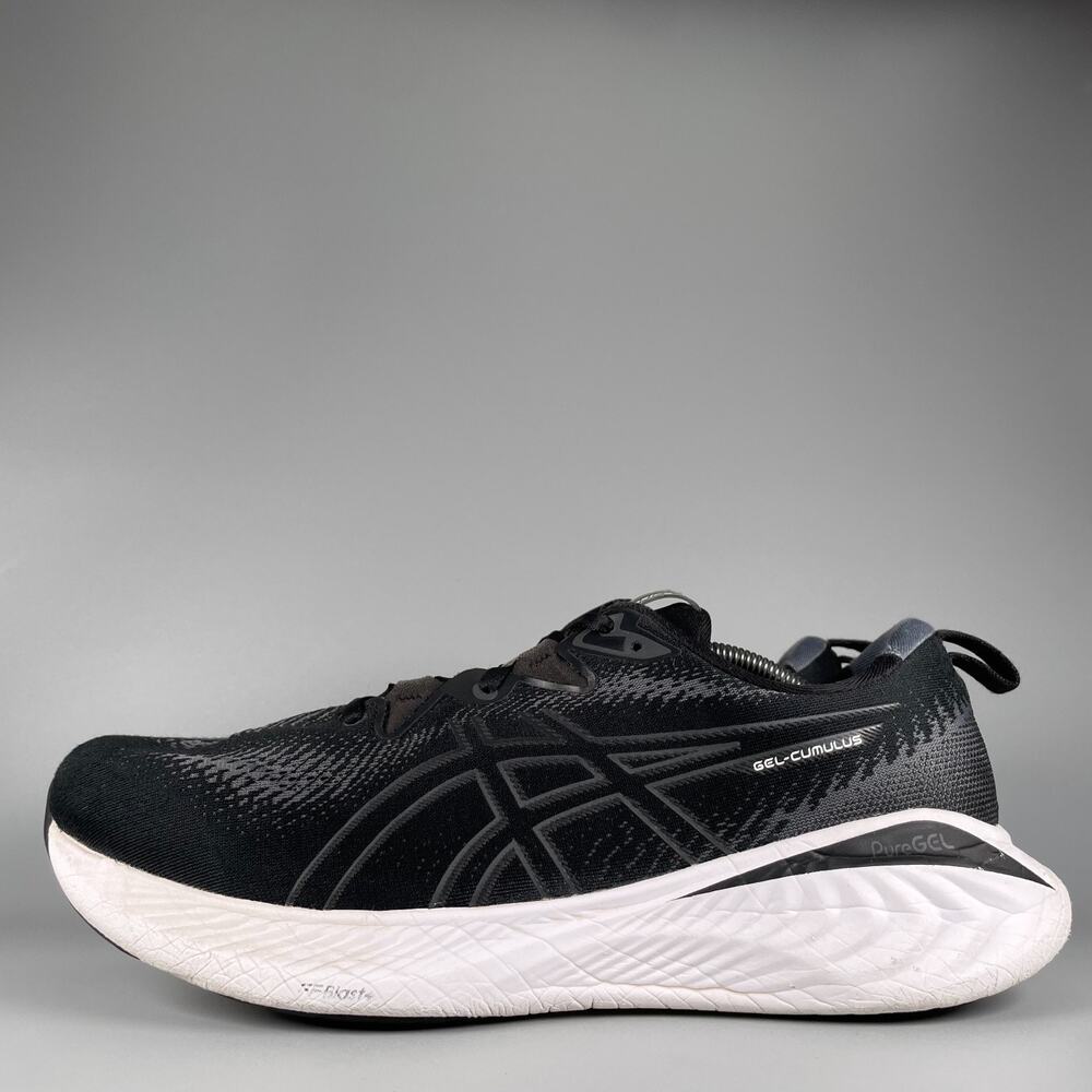 Asics Gel Cumulus 25 Men's 13 Wide Black White Running Shoes Athletic Sneakers